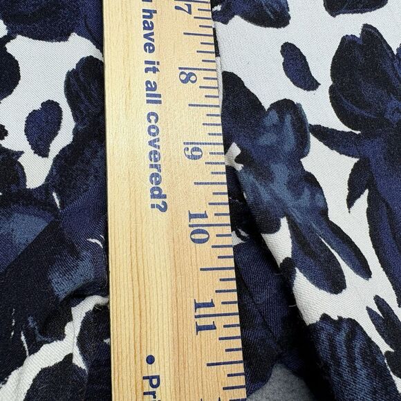 Joseph Ribkoff Womens Pants Size 10 Navy Floral Print Straight Leg Ankle - Picture 8 of 9